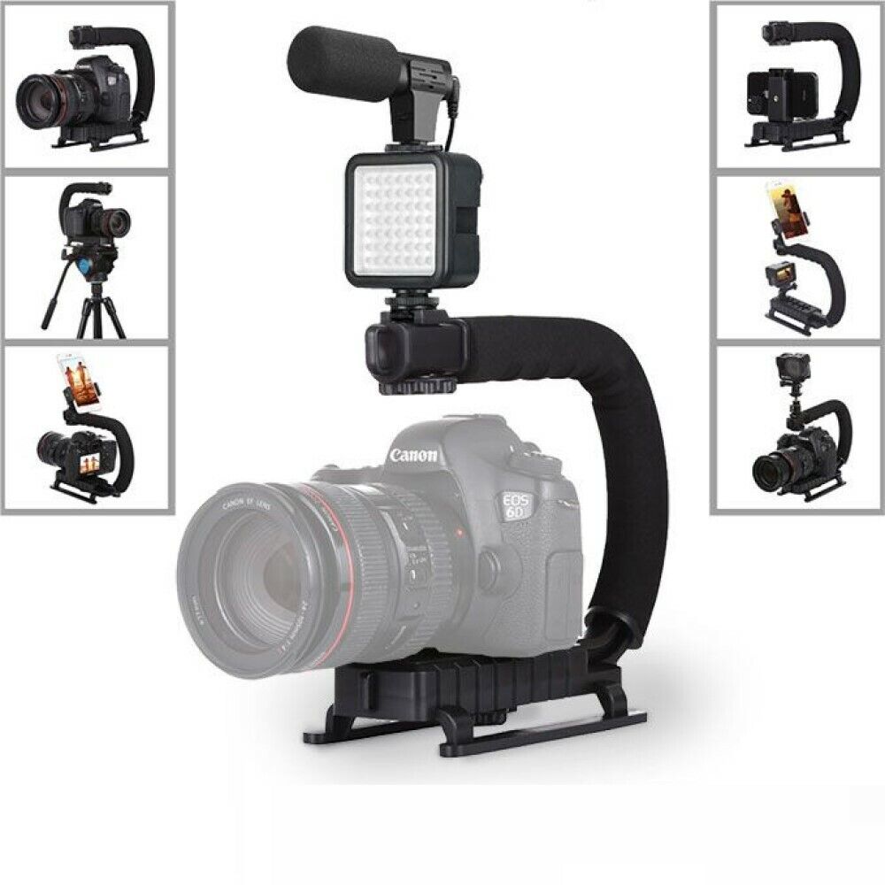 Supporto-Stabilizzatore-videocamera-smartphone-con-luce-e-microfono-AY-49U-275190916445